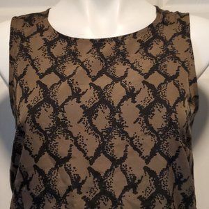 Banana Republic Women's Printed Brown Sleeveless Top - Size Small